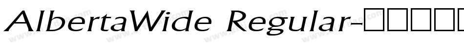 AlbertaWide Regular字体转换